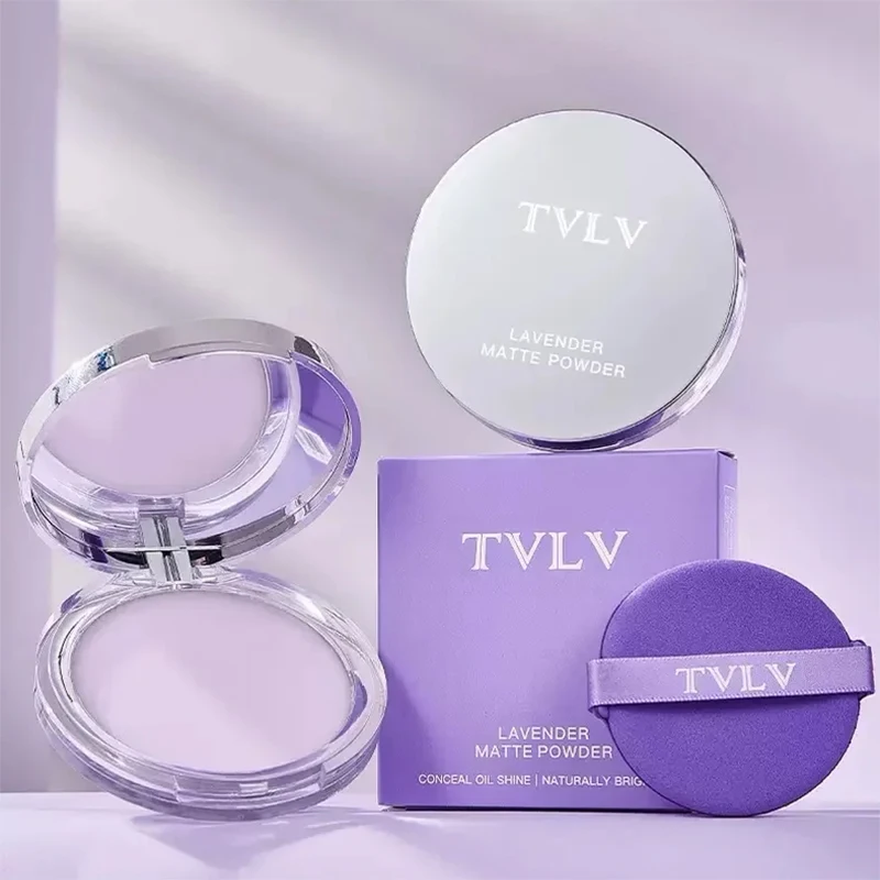 1PC Violet Cream To Powder Skin-friendly Skin Natural Face Long Lasting Oil-controlling Contouring Powder Cosmetics - Image 4